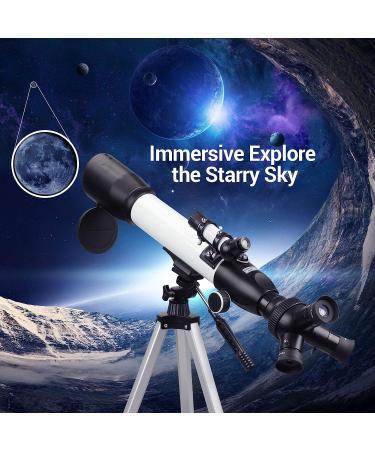 Upgraded 60mm Aperture Astronomy Telescope for Adults - AZ Mount Refracting Telescope with Phone Adapter and Nylon Bag - Buy Online on GoSupps.com