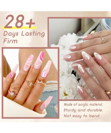 ELLEWIN 1000PCS Clear False Nails - Full Cover Acrylic Nail Tips in 10 Sizes & 4 Shapes for Salon & DIY - Long Almond Square Coffin & Oval - Buy Online on GoSupps.com