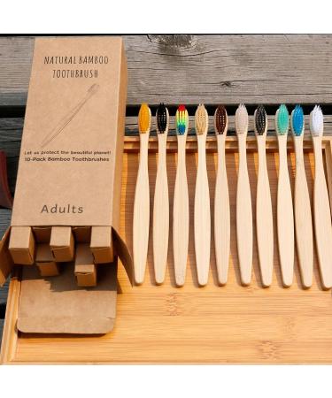 Eco-Friendly Wooden & Bamboo Toothbrushes | Soft Bristle Reusable Toothbrushes for Travel Camping & Picnics in 10 Colors - Buy Online on GoSupps.com