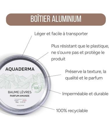  Aquaderma Set of 3 Lip Balms: Coconut & Honey Oil Almond Sunflower 10ml - Aluminum Jar - 99% Natural Origin & Made in France - Intensely Moisturizes and Protects - Buy Online on GoSupps.com