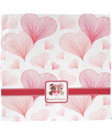 Buy YouCustomizeIt Personalized Hearts & Bunnies Washcloth - Customizable Gift for Every Occasion | International Shipping Available - Buy Online on GoSupps.com