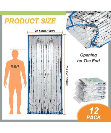 Jerify 12 Pcs Emergency Sleeping Bags - Lightweight Thermal Sack for Camping, Hiking & Outdoor Survival - Buy Online on GoSupps.com