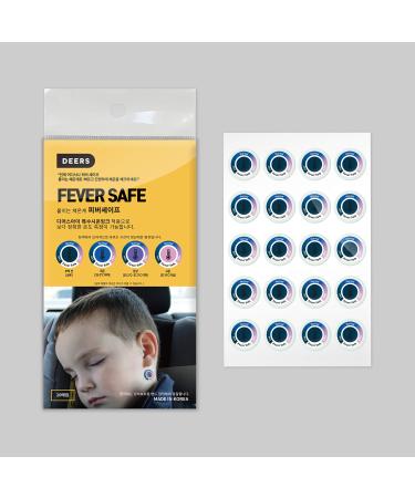 DEERS Fever Safe - Color Changing Stickers Temperature Level (Total 20PCS in 1 Sheet)