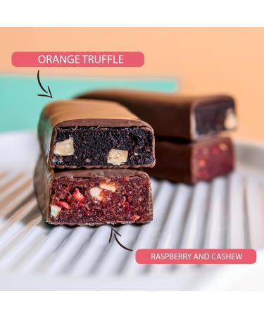 FitnesSHOCK Vegan Bar Mix Box 12-Pack Protein Bars with Oat Protein Nuts Orange/Raspberry No Added Sugar Fruit Bars 100% Vegan Natural Chocolate 9% Protein Lactose-Free 12x45g Mix Box 45g - Buy Online on GoSupps.com
