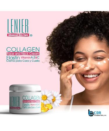 Lenier Collagen & Elastin Face Cream Anti-Aging Moisturizer with Vitamins A, C & E | Hydrates, Firms & Reduces Wrinkles | For Face & Neck | 3.5 fl oz - Buy Online on GoSupps.com