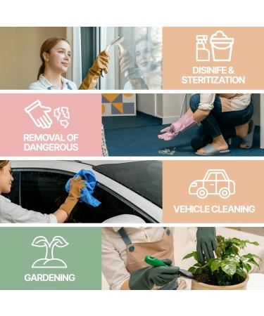 MAMISON 3 Pairs Colorful Reusable Waterproof Dishwashing Gloves - Non-Slip Kitchen Cleaning Gloves for Household Use (Medium - Buy Online on GoSupps.com