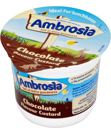 Ambrosia Chocolate Flavour Custard Pots - 12 pack (120g each) - Buy Online on GoSupps.com