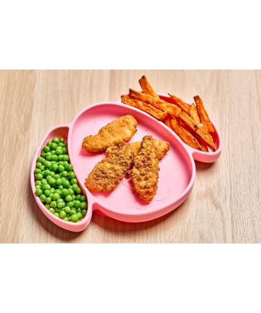 Babi Baby Toddler Large Suction Dog Plate - Non Slip Weaning Plate | 100% Food Grade Silicone with Stay Put Suction Ring - Mess Free Meals! (Pink) - Buy Online on GoSupps.com