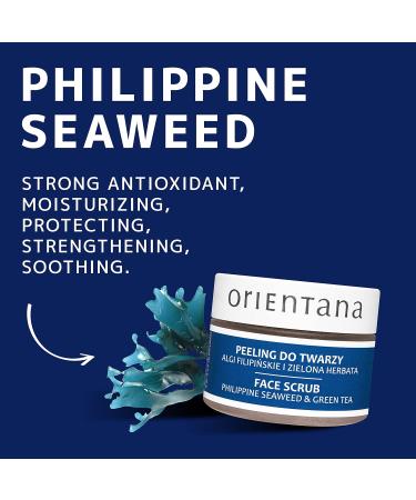 Orientana Gel Facial Peeling for Women - 100% Natural Vegan Peel with Filipino Algae Green Tea & Aloe Vera for Oily & Acne-Prone Skin - 50g - Buy Online on GoSupps.com