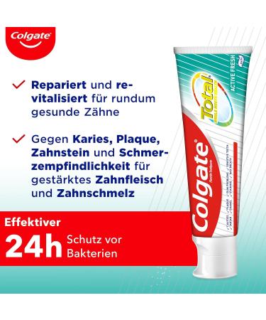 Colgate Total Plus Healthy Fresh Toothpaste 2x75ml - 12-Hour Proactive Protection & Complete Oral Care - Buy Online on GoSupps.com