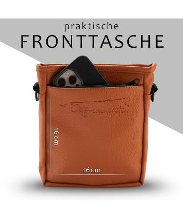 Ostfriesenpfoten Frieda Dog Treats Bag - High-Quality Synthetic Leather Brown Size L Easy-Open Lock Ideal for Walks & Training - Buy Online on GoSupps.com