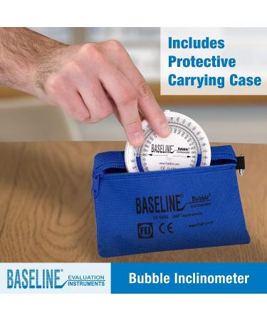 Baseline Bubble Inclinometer - Professional Range of Motion Test for Physical Therapy with Carrying Case - Buy Online on GoSupps.com