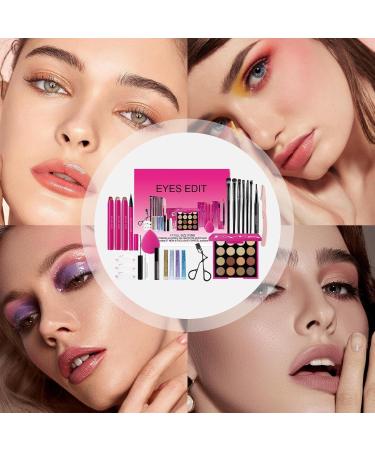 Eye Makeup Kit - Eye Makeup Set for Girls | Eyeshadow Waterproof Mascara Eyelash Curler and More for Women - Buy Online on GoSupps.com