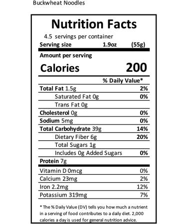 King Soba Organic Gluten Free Buckwheat Pasta Noodles 8.8oz - 2-Pack, 3 Servings Per Pack - Buy Online on GoSupps.com