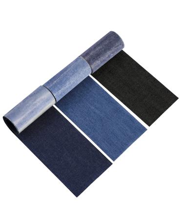 Jeans Denim Patches 3 Rolls , 3 "x 20" Inside and Outside Iron On Patches Jeans Patches for Jeans Clothing Hole Repairing and Decoration (Light Blue, Dark Blue, Black) 3 x 20 inch Style1 - Buy Online on GoSupps.com