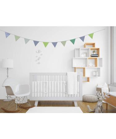 Colorful Fabric Pennant Chain for Children's Room Decoration | 330cm Green/Grey Garland for Boys & Girls - Buy Online on GoSupps.com