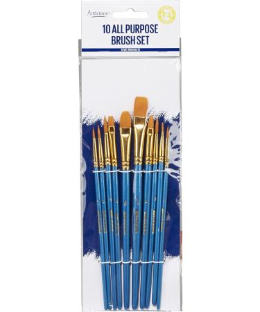 10 Pack Small Paint Brushes Set for Acrylic, Watercolor, Oil & Face Painting - Detail Brush Set with Pinceles para Acrilico - Premium Paint Supplies - Buy Online on GoSupps.com