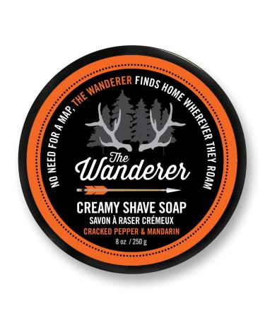 Walton Wood Farm Creamy Shave Soap (The Wanderer) Vegan-Friendly and Paraben-Free 8 oz