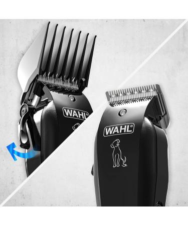 WAHL Dog Clippers Multi Cut Dog Cat Grooming Kit Full Pet Coat Low Noise Corded Pets At Home Rust Resistant High Carbon Steel Blades are Precision Ground Light 100 gr Black - Buy Online on GoSupps.com