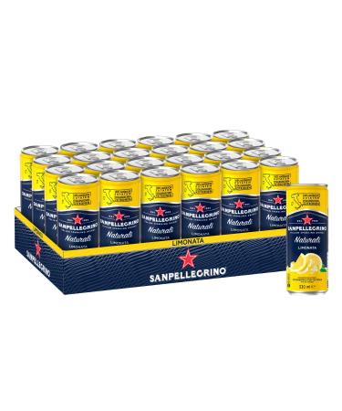 San Pellegrino Naturali Limonata lemon lemonade with 16% lemon juice (from concentrate) 24 pack (24 x 330ml) disposable doses lemonata lemon lemonade 330 ml (24 Pack)