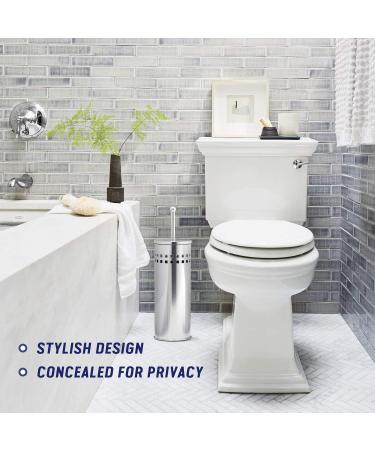 Tiasablu Plunger with Concealed Holder - Heavy Duty Plunger for Toilet  Plungers for Bathroom  No Splash Back  Long Handle - Discreet Toilet Plunger and Holder for Bathroom Chrome - Buy Online on GoSupps.com
