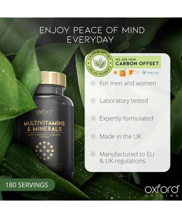 Award Winning A-Z Multivitamins and Minerals Boosted with Turmeric | Made in The UK | Vegan Multivitamin Tablets for Women & Men | 100% NRV Multivitamin with 27 Key Nutrients | 180 Capsules - Buy Online on GoSupps.com