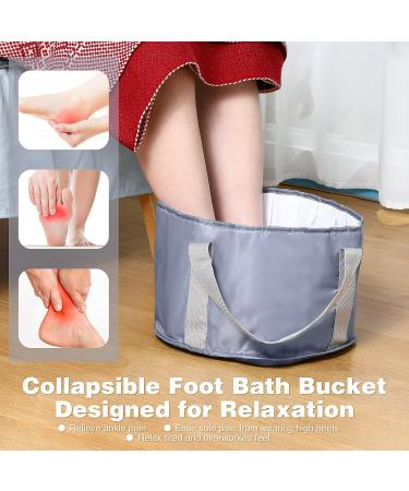 3-Piece Collapsible Foot Soak Tub | Portable & Multifunctional Basin for Camping, Fishing, Hiking | Pedicure Bowl for Spa Travel | 14L Capacity | 3 Colors - Buy Online on GoSupps.com