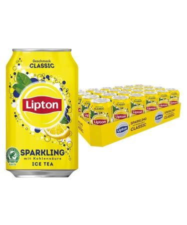 Buy Lipton Ice Tea Sparkling Classic - Lemon Flavor (24 x 0.33L) | International Shipping Available - Buy Online on GoSupps.com