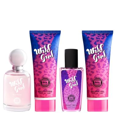 HyBrid & Company Wild Girl 4Pcs Gift Set For Women 50ml-Perfume&50ml-Mist&50ml-Bodylotion&50ml-Shower Gel - Buy Online on GoSupps.com