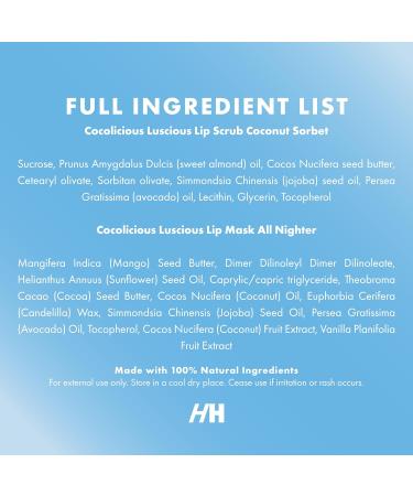 100% Natural Lip Scrub and Lip Mask Vegan Conditioning Coconut Lip Exfoliator and Cuticle Oil Set - Lip Therapy and Healthy Nails Clean Skincare - Buy Online on GoSupps.com