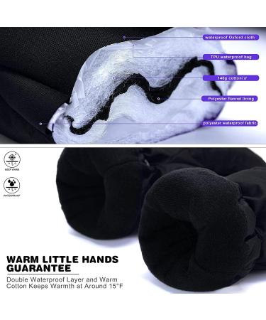 ThxToms Kids Winter Gloves - Waterproof Ski Snow Gloves for Boys and Girls - Black Large (11-14 Years) - Buy Online on GoSupps.com