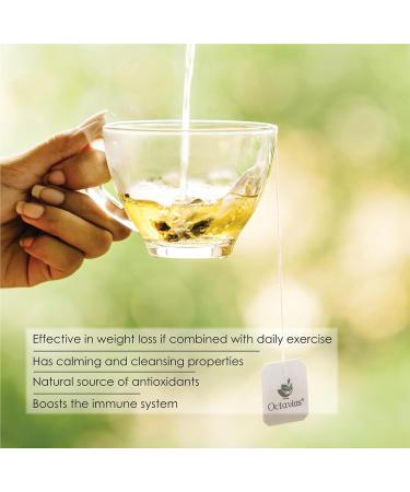Octavius Pure Green Tea Assorted Variety Pack - 100 Enveloped Double Chamber Tea Bags - Ideal for Tea Lovers - Pack of 1 - Buy Online on GoSupps.com