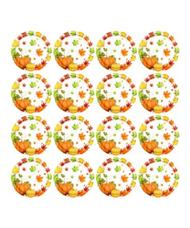 Thanksgiving Plates Cups and Napkins | Thanksgiving Plates and Napkins Supplies | Maple Leaves Pumpkin Autumn Thanksgiving Harvest Decoration Harvest Tableware Set for Fall The 9 Inch Tray