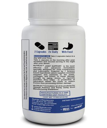 Nutrija Joint Support - 120 Capsules - 14 Science-Based Ingredients for Complete Joint Support - Buy Online on GoSupps.com