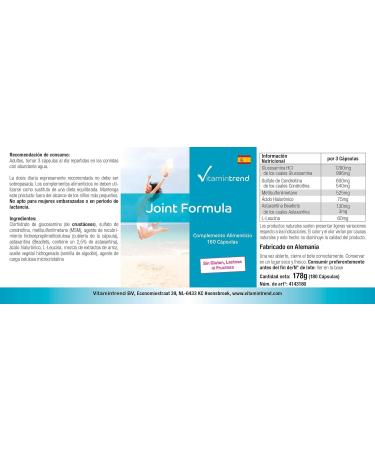 Joint capsules - highly dosed - 180 capsules - with MSM glucosamine and more | Vitamintrend  - Buy Online on GoSupps.com