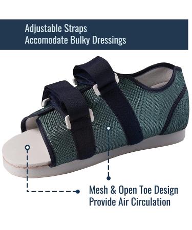 DMI Post Op Shoe for Plantar Fasciitis & Foot Pain - Adjustable Straps, Lightweight - Size 6-8 (Pack of 1) - FSA HSA Eligible - Buy Online on GoSupps.com
