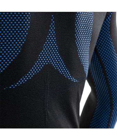 Celodoro Men's Thermal Underwear Set | Seamless Quick-Drying Functional Base Layer - SM Black/Blue - Buy Online on GoSupps.com
