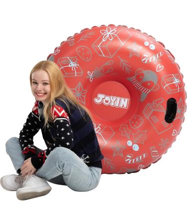JOYIN Inflatable Snow Tubes 47 & 37 (2 Packs) - Heavy-Duty Sledding Tubes for Kids and Adults - Winter Fun for the Family - Tree Red & Green - Buy Online on GoSupps.com