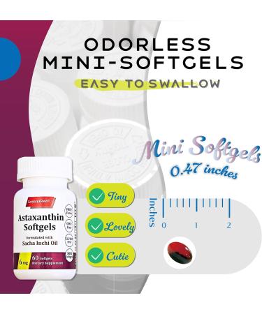 LemnaRed Free-Form Astaxanthin 6mg Softgel-60 Softgels Dietary Supplement Strongest Antioxidant Immune Supports Supports Eye Joint & Skin Health Formulated with Sacha Inchi Oil - Buy Online on GoSupps.com