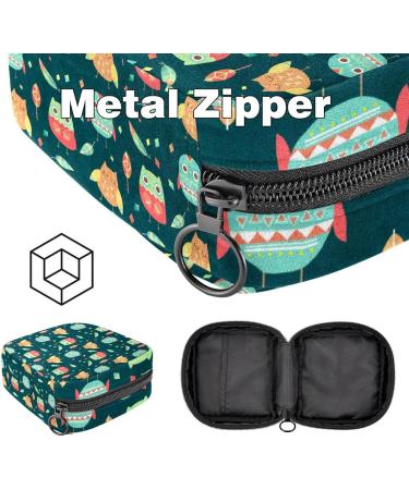 Cute Cartoon Leaf Pattern Women's Napkin Storage Bag - Portable Period Pocket for Teens & Moms | Menstrual Cup & Breastfeeding Essentials - Buy Online on GoSupps.com