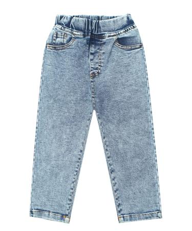 SEAUR Baby Boys Jeans Blue Ripped Jeans with Pockets Elastic Waistband Stretch Casual Trousers Denim Pants for Daily Life 2-3 Years Blue 5