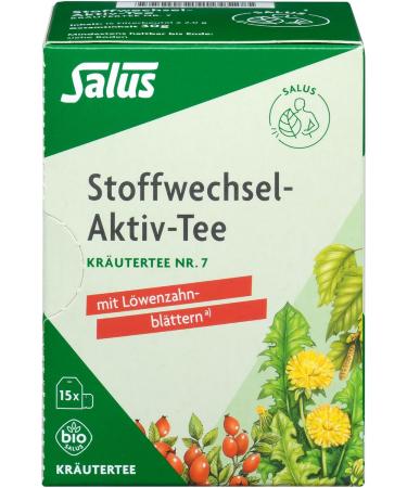  Salus Salus - Organic Herbal Tea No. 7 - Plants that support metabolism - 15 sachets of 30g - Buy Online on GoSupps.com