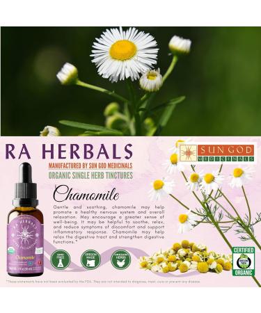 Sun God Medicinals Ra Herbals Organic Chamomile Liquid Extract - Nervous System Support - 1 fl oz - Buy Online on GoSupps.com