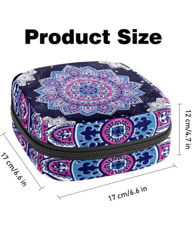 Stylish Indian Mandala Storage Bags for Women | Large Menstrual Cup Pocket & Zipper - Perfect for Period Inserts & Accessories - Buy Online on GoSupps.com