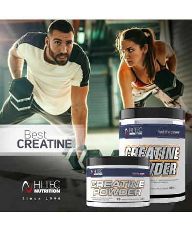Hi Tec Nutrition 100% Pure Creatine Monohydrate with B Vitamins | Muscle Growth & Physical Exertion | 250g Natural Powder - Buy Online on GoSupps.com