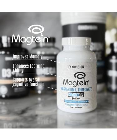 Ekkovision Magtein Magnesium L-Threonate Memory & Cognitive Function Support Magnesium Supplement with Essential Minerals for Men & Women 2000 MG Per Serving 120 Easy-to-Swallow Capsules 120 Count (Pack of 1) - Buy Online on GoSupps.com