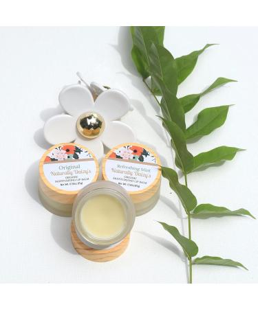 Naturally Daizy Organic Lip Balm - 100% Natural Moisturizer 0.50 oz Original & Refreshing Mint Options - Light Weight Shine - Buy Online on GoSupps.com