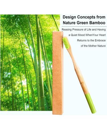 Bamboo Toothbrushes for Adults - 10 Pack Hard Bristles Organic Wooden Family Set - Eco-Friendly Multicolor - Buy Online on GoSupps.com
