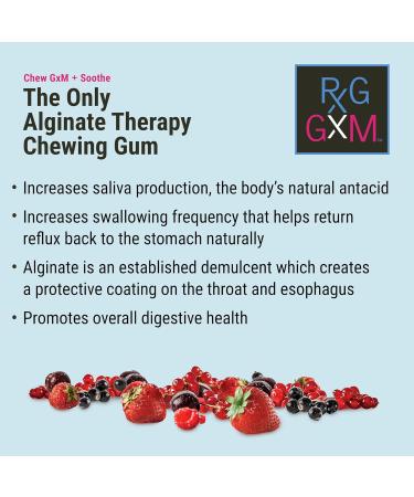Reflux Gourmet Berry Soothe Gum | Natural Alginate Therapy for Acid Reflux Relief | Sugar-Free Gluten-Free Vegan Support - Buy Online on GoSupps.com