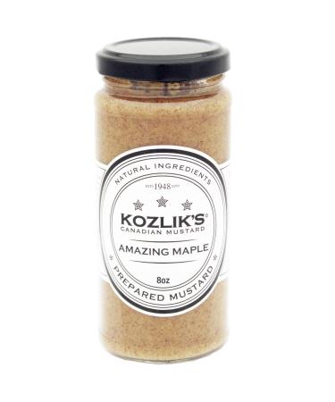 Kozliks Amazing Maple Sweet Brown Yellow Dijon Natural Gluten Free Non-GMO Mustard, 8.5oz Jar  Amazing Maple 1 Pack